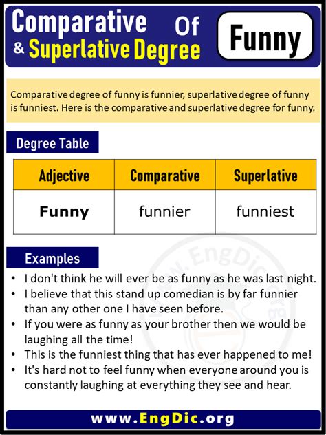 comparative degree of Funny – EngDic