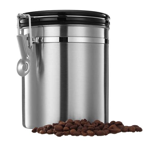 Coffee Bean Container Vacuum : Airtight Stainless Steel Container Vacuum Sealed Coffee ...