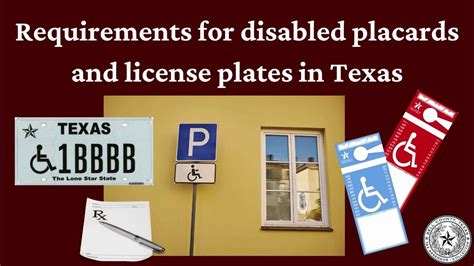 Texas Disabled Placard & License Plate Eligibility | Form VTR-214 & VTR-615 Guide - YouTube