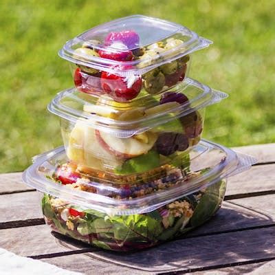 Vegware PLA hinged deli container - Pack of 50 | EcoCentric