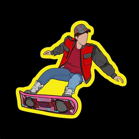 Back to the Future Inspired Marty Mcfly Hoverboard Sticker | Etsy