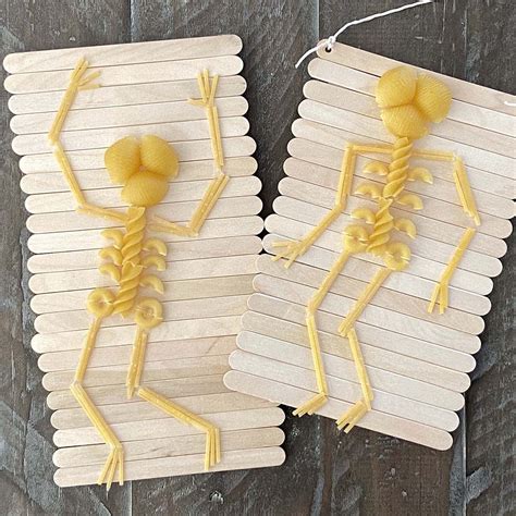 Halloween Crafts For Kids: How To Make A Pasta Skeleton