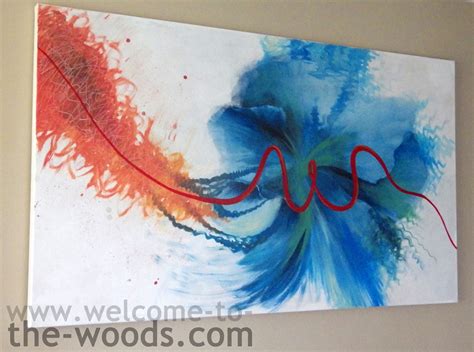 Abstract Family Painting - Welcome to the Woods