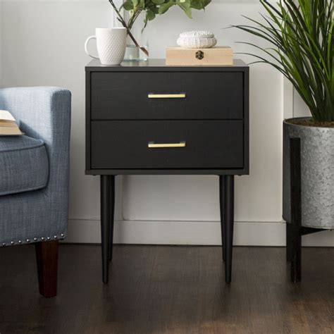 Olivia Nightstand | Black modern side tables, Modern side table, Black ...