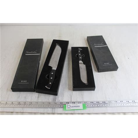 (2) Santoku Knives - 5", 7" - Bodnarus Auctioneering