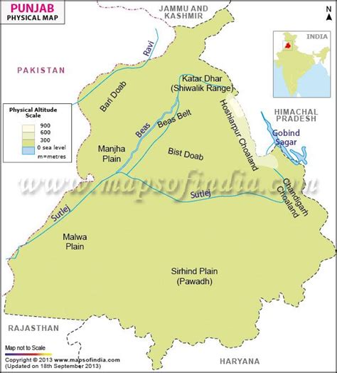 Punjab Physical Map | Map, Physical map, Road trip adventure