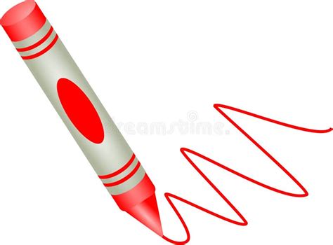 Red crayon stock illustration. Illustration of line, object - 8312449