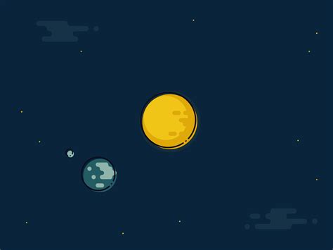 Sun Earth Moon by Svetlana Zharskaya on Dribbble