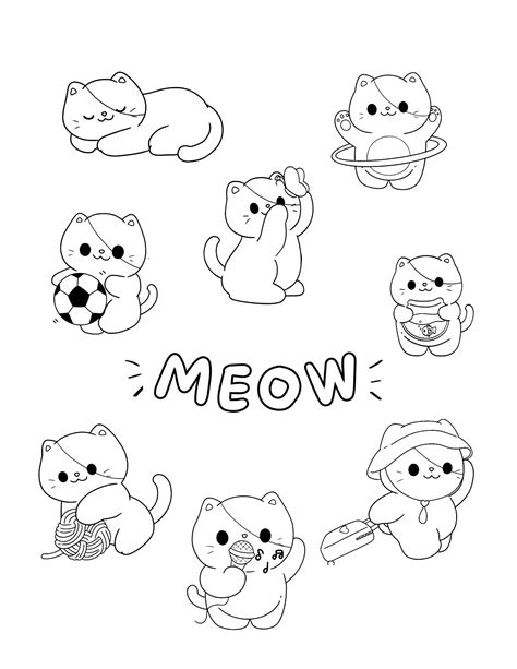 77 Cute Cat Coloring Pages For Kids and Adults - Our Mindful Life