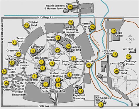 Idaho State University Campus Map - Printable Map