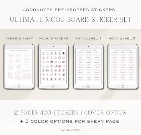 Mood Stickers, Mood Tracker Stickers, Mood Board Stickers, Goodnotes Stickers - Etsy