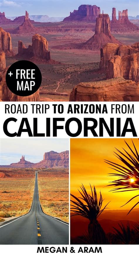 Ultimate California to Arizona Road Trip in 3-5 days (+ Map)