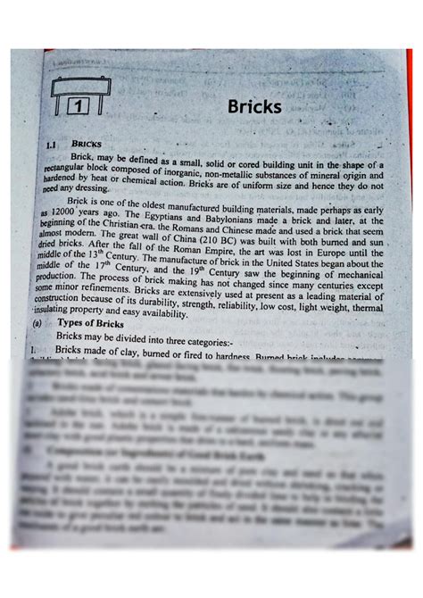 SOLUTION: Bricks and its types engineering - Studypool