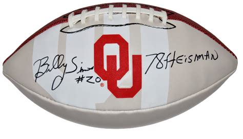 Billy Sims Autographed Signed (Oklahoma Sooners) Logo Football JSA ...