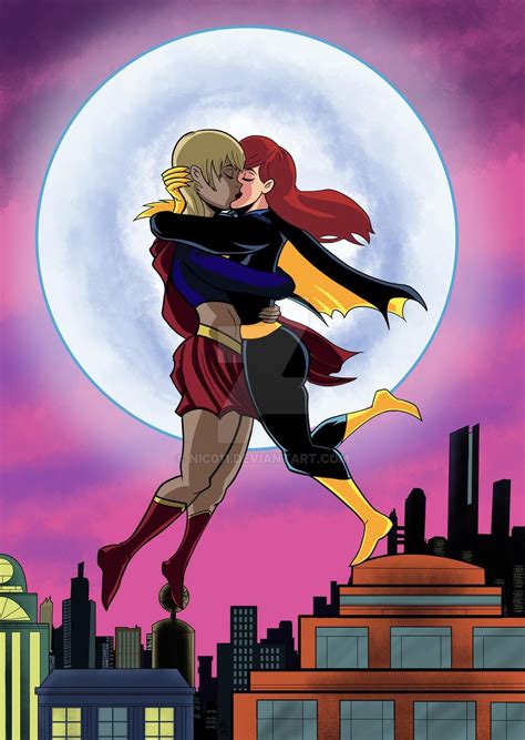 [Fan Art] Supergirl and Batgirl kissing/romance by Nic011. : r/DCcomics