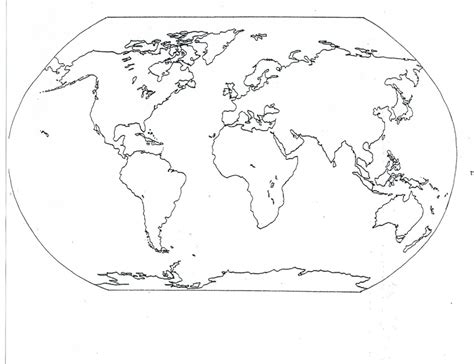 Blank Map Of The Continents And Oceans Printable - Printable Maps