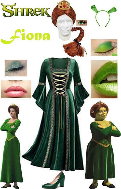 SHREK Princess Fiona Cosplay Clothing, Footwear and Accessories in 2023 | Shrek costume, Shrek ...