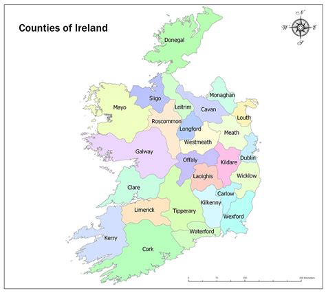 Republic Of Ireland Map With Counties - When Is Summer 2024