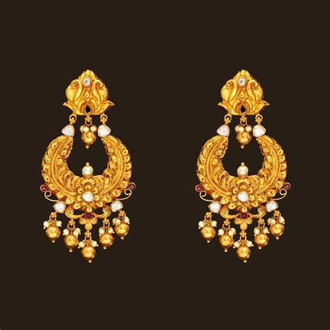 Gold Chand Bali (108A45272) | Vummidi Bangaru Jewellers | Gold jewellery design, Buy gold ...