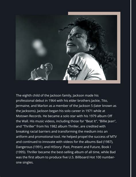 Michael Jackson Biography | Biografia Template