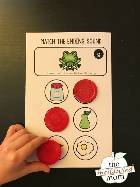 Ending sounds activity - The Measured Mom