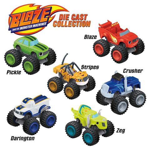 Buy Nickelodeon Blaze & the Monster Machines 6 piece Die-Cast Cars Set (Blaze, Crusher, Pickle ...