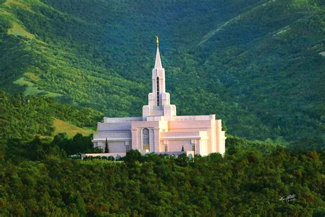 Bountiful Utah Temple - Summer Sunset 30x20 by Ken Fortie | Lds temple pictures, Utah temples ...