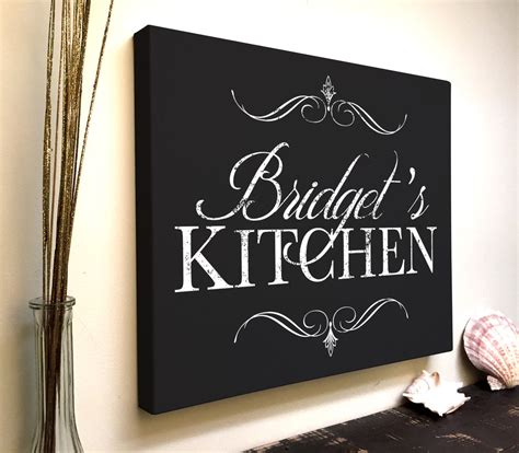 Personalized Kitchen Canvas Art with Your Name + Kitchen – Rustica Home Décor by Jetmak Studios