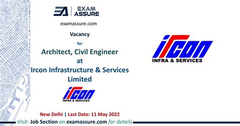 Vacancy for Architect, Civil Engineer at Ircon Infrastructure ...