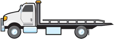 Tow Truck With Flatbed Clipart