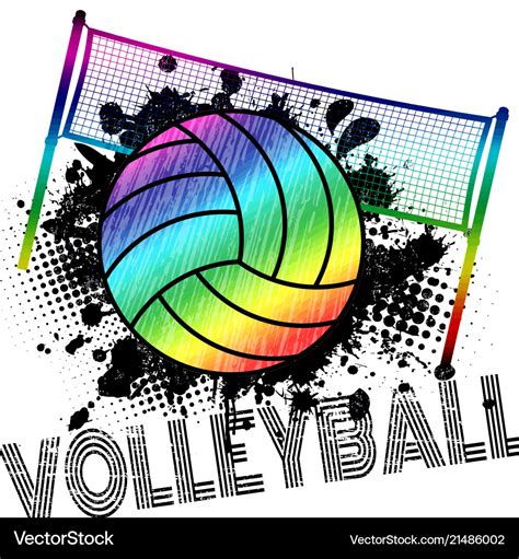 Poster or banner with a volleyball ball Royalty Free Vector