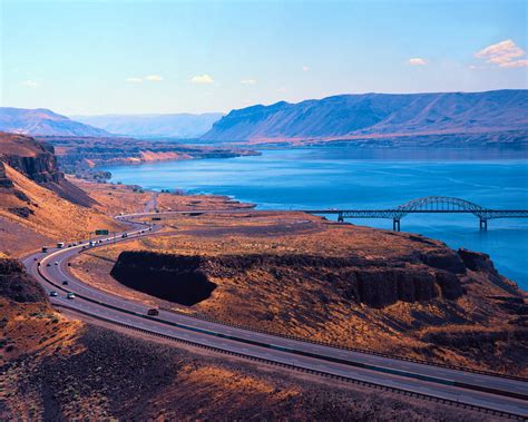 I-90 and Vantage Bridge, WA [1600x1280] : InfrastructurePorn