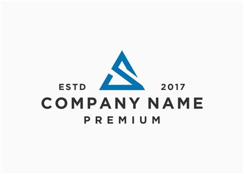 Premium Vector | Letter s triangle logo design vector illustration template