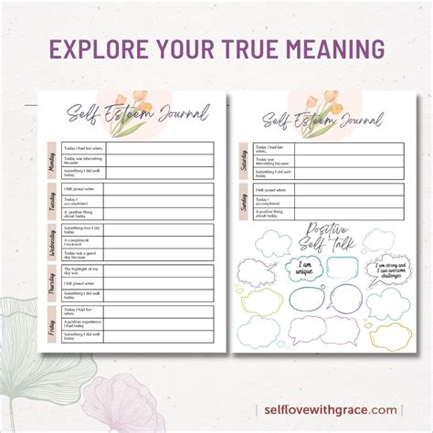 Self esteem worksheets, therapy worksheets, therapy resources, confide – SELFLOVEWITHGRACE