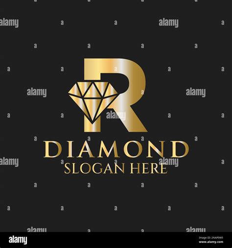 Letter R Diamond Logo Design. Jewelry Logo With Diamond Icon Vector Template Stock Vector Image ...