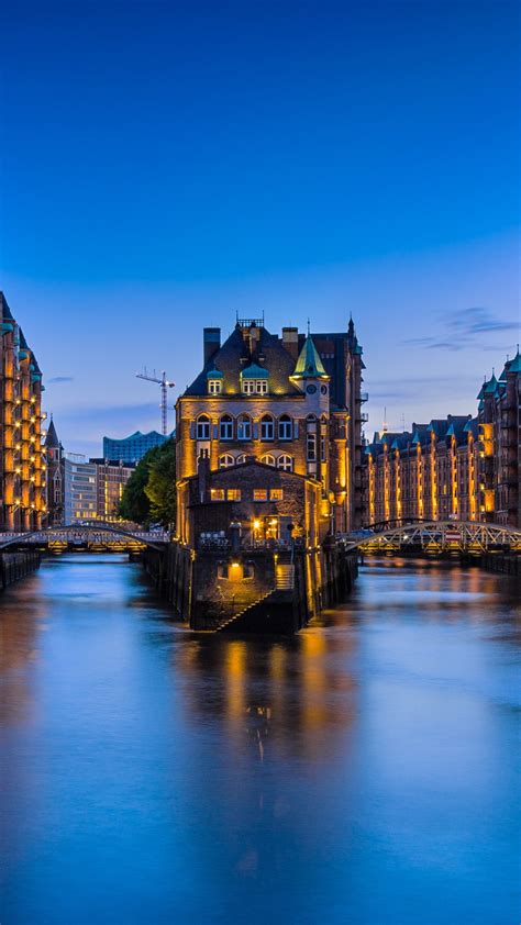 Download wallpaper: The Speicherstadt in Hamburg, Germany 1080x1920