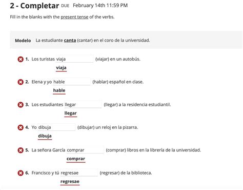 Fill in the blanks with the appropriate forms of the verbs. - brainly.com