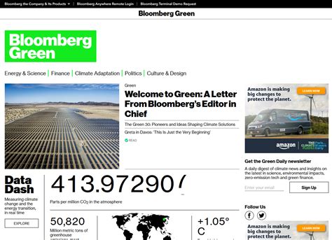 Bloomberg launches website Green to cover climate change - Talking Biz News