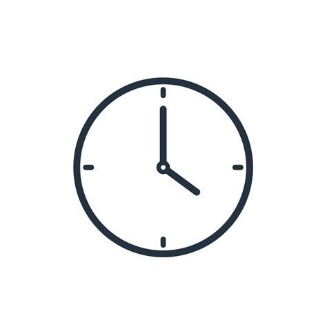 vector clock icon symbol clock sign design isolated on white background. for your website design ...