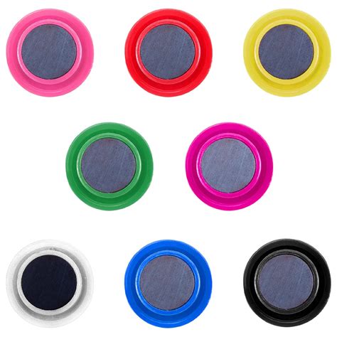 10pcs Colorful Refrigerator Sticker Round Fridge Magnet For Kids Message Holder Home Decor 30m ...