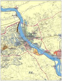 Editable Harrisburg, PA City Map - Illustrator / PDF | Digital Vector Maps