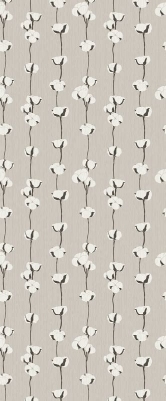 "New nostalgia" artistic cotton flowers Nature wallpaper - TenStickers