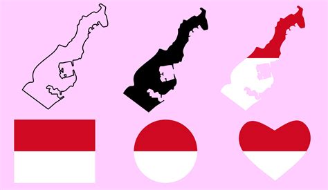 monaco map flag icon set 7886212 Vector Art at Vecteezy