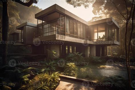 inspired new house in the brasilian jungle, brutalist, waterfalls ...