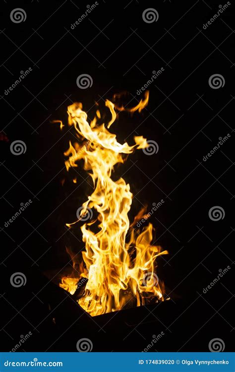 Danger Fire on a Dark Background. Background from Fire Stock Photo - Image of flame, blaze ...