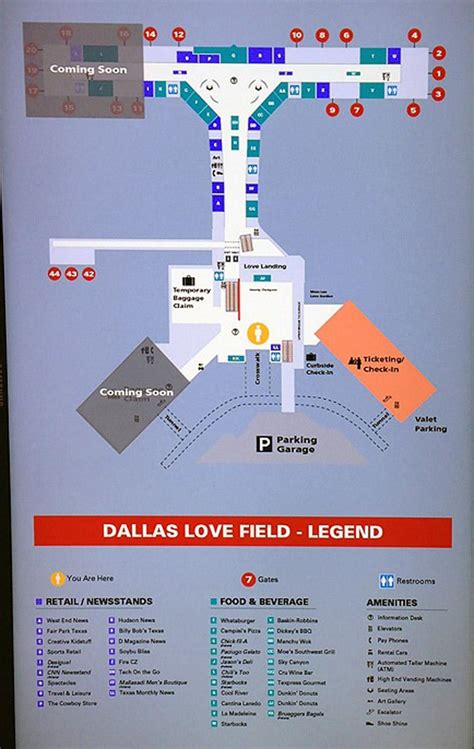 Dallas love field map - Dallas love field airport map (Texas - USA)