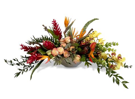 Tropical Flowers Centerpiece - Viva Orchids of Boca Raton. Order Orchid Compositions | Same Day ...