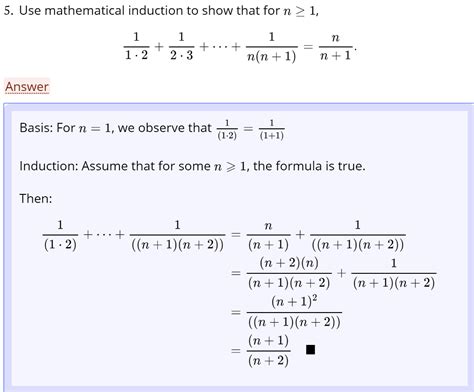 Solved Using proof by mathematical induction: Example on | Chegg.com