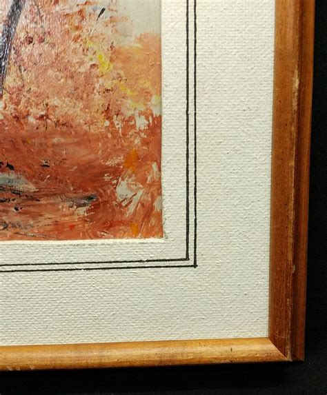 Oil Painting Framed Matted Impressionistic Fall scene Signed "W. R ...