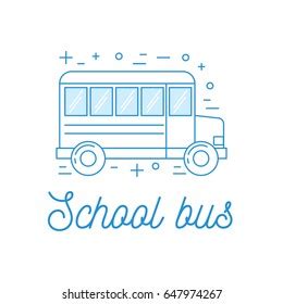 School Bus Line Art Illustration Vector Stock Vector (Royalty Free ...